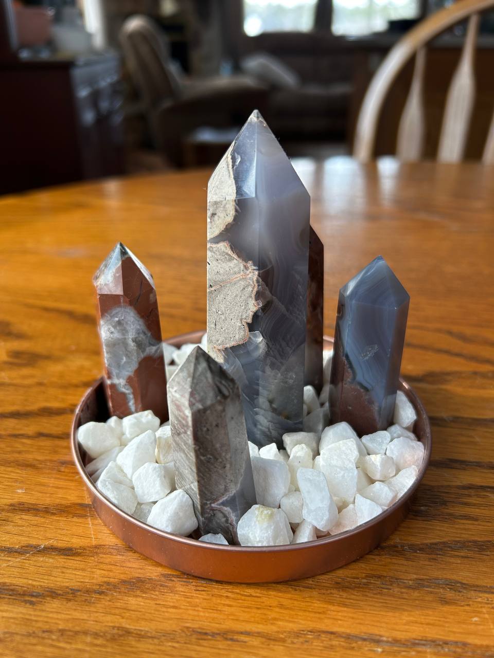 3 Agate Crystals Assorted Sizes